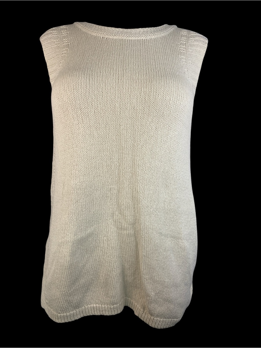 J. Jill Classic Sleeveless Knit Tank Top - Cream Women’s SP
